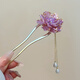 Dragon Girl Retro Enamel National Style Peony Hairpin New Chinese Style Ancient Style Hair Accessories Hairpin Hairpin Beige Peony Hairpin