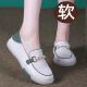Dadongwei one-leg women's soft-soled non-slip small leather shoes spring and autumn 2024 new small white shoes casual single shoes Loaf shoes rice apricot color 37