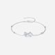 Saturday Fu PT950 platinum bracelet for women platinum bow bracelet birthday gift B0714908 16+3cm about 2.32g