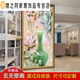 Self-adhesive wallpaper entrance decoration painting wall painting sticker vertical mural entrance entrance corridor wallpaper background wallpaper painting silver camel color 693 Fulu Ping An whole picture paste Large size: width 88cmx height 176cm