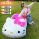Hello Kitty children's electric car four-wheel toy car that can sit on people with remote control kt car girl birthday gift new KT cat paint powder full-featured upgraded large battery swing remote control