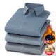 Containing wool thickened thermal shirt for young and middle-aged men 2025 winter loose long-sleeved shirt daddy striped top 520-07 44 Recommended 175-190Jin Jin equals 0.5 kg