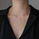 Shien 6-claw diamond pendant necklace for women 18K gold Korean version design 2024 new niche light luxury high-end simple clavicle chain 18K gold