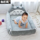 Zhijiangge cute crib-in-bed baby multi-functional bionic bb bed newborn portable foldable anti-pressure children's bed bed-in-bed-Pikachu style + pillow