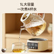CHIGO all-glass health pot 1L floral teapot with integrated heat preservation fully automatic constant temperature electric kettle for making tea around the stove 0 glue can be stewed BG-02 is a great gift for women