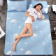 Antarctic mat home textile printed cartoon ice silk mat three-piece set foldable summer cooling air-conditioned mat coquettish cloud 1.5m bed