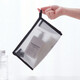 EEKIKS business trip toiletry bag, large capacity simple portable cosmetic bag for men and women, transparent waterproof storage bag, white
