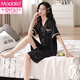 Modal nightgown for women in summer ice silk short sleeve thin women's home clothes pajamas sexy cool 2024 new summer style GLQ6210 M (160)