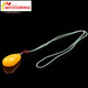 Pu Lian natural amber beeswax pendant chicken oil yellow water drop pendant fossil real amber rough stone necklace for women 6-8g exquisite small pendant