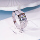 Slightly gifted 18K gold moissanite men's ring, simple and fashionable 50 cents sterling silver men's diamond ring couple ring wedding engagement ring 1 carat men's size 16
