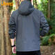 Jeep (JEEP) jacket men's autumn and winter casual hooded jacket men's trendy loose assault clothing men's gray 2XL