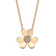 Shiniao 18K gold clover small gold flower rose gold necklace women's diamond color gold four-leaf clover AU750 light luxury clavicle chain 18k gold