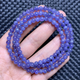 Micro-Given Tanzanite Bracelet Three Circles of Buddha Beads Bracelet Heart of the Ocean Purple Blue Water Tanzanian Treasure Jewelry for Women (A61) Approximately 4.4mm