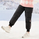 Disney children's down pants girls' pants white duck down thermal pants medium and large children's casual pants 4CK002 black 150