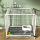 Dog cage small dog indoor stainless steel cage with toilet Shiba Inu Corgi pet cage dog fence thick and reinforced 78#785067cm simple white