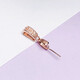 Only double 18K gold buckle small pendant buckle head jade pendant buckle sterling silver plated diy jade crystal pendant silver buckle head necklace buckle accessories style 1 rose gold