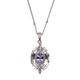 Lie Rui's new design S925 sterling silver inlaid with natural tanzanite white crystal color treasure necklace women's high-end pendant necklace necklace