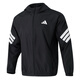 阿迪达斯（adidas）官网男装夹克 25夏新款运动服时尚风衣快干透气休闲梭织连帽外套 经典黑/简约时尚/薄款热推 M 【170-175cm/130-140斤】