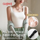 Gujin Cross-Beautiful Rücken Dessous Frauenweste BH mit Brustpolster Hosenträger Innere und äußere Verschleiß schlanker Basis-Top Schwarz