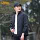 JEEP Jeep Men's Jacket Fashion Trend Versatile Stand Collar Outdoor Casual Sports Jacket Men Black L