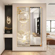 Keloway's high-end light luxury hidden full-length mirror contact push-pull porch mirror Jiuyu Fulu decorative painting dressing fitting mirror Z4837 (left and left push-pull note) 40*120cm elegant black frame