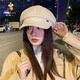 Scarecrow (MEXICAN) beret women's 2025 spring new Korean version ins fashion face-showing small octagonal hat British retro newsboy hat trend black 76692 one size