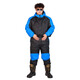 Yuyongji thickened and warm winter fishing clothing, winter fishing anchor fish, ice fishing cotton clothing, cold storage sea fishing antifreeze one-piece cold-proof down jacket, black and blue flower one-piece down jacket XL, recommended height 1.75-1.8 and weight within 185