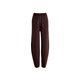 AUM Easy Suit 2025 Spring New Wool Hooded Knitted Pullover Carrot Pants Brown/Coffee Top XL