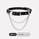 Man Sheng collar boy chocker neck strap necklace punk jewelry original clavicle chain dark style neck chain neck ring black