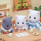 
Sylvanian families Japanese version of Persian cat family Playing house girl toy doll set Birthday gifts for children