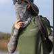 Muxueci camouflage sunscreen mask for men ice silk summer mask full face sunshade ice sleeve hat neck protection riding mountaineering outdoor light gray camouflage mask
