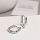 Guanpu Pavilion Fat Donglai's same style pt950 platinum earrings for women PT950 ear buckles platinum square fashion earrings earrings for you students white gold