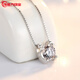 Guanpuge Fat Donglai same style pt950 platinum set chain moissanite diamond necklace white gold bull head pendant clavicle chain PT950 silver pendant + chain main diamond 50 points