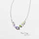 Shilian original design natural tanzanite amethyst peridot 925 sterling silver hypoallergenic niche necklace clavicle chain customized 40+5 adjustable necklace