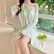 Catman 2025 Spring New Pure Cotton Women's Nightgown de dos piezas de dos piezas Rosa 9901 M 160 Peso recomendado 80-100 Jin [Jin iguala 0.5 kg]