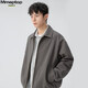 MMOPTOP American cotton retro lapel work jacket autumn and winter men's versatile functional jacket MJK03 dark gray L