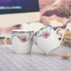 Fat Donglai's same conference room tea cup, ceramic cup, coffee cup, Kung Fu heat-resistant drinking cup, household flower milk, No. 5 tea cup, single 180ml, less than 200mL