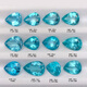 Blue Xianghe 7 apatite bare stone Paraiba color ring surface drop-shaped 18k gold and silver men and women ring pendant earrings bracelet 0.92 carats 12#