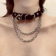 Man Sheng collar boy chocker neck strap necklace punk jewelry original clavicle chain dark style neck chain neck ring black