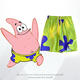 Patrick Star same style shorts men's summer loose pajamas Spongebob casual pants couple seaside beach pants [4XL size/160-180Jin[Jin equals 0.5kg]] Patrick Star shorts