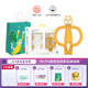 MATCHSTICK MONKEY British Match Monkey Teether Baby Soothes Molars No Tail Tail Anti-eating Hand Bite Teether Can Be Boiled Professional Teether + Cotton Gauze Gift Box