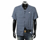 ARMANI/阿玛尼 EA 男士时尚休闲刺绣鹰标宽松短袖衬衫 EM000593 AF12351 天蓝/白 F0027 偏大1码 2XL