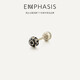 Chow Sang Sang's brand EMPHASIS melted silk forged silver alloy single earring 91324E pre-order