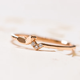 Golden branch sweet origami heart ring 18K rose gold AU750 fresh and simple internet celebrity girlfriend gift ring women's size 18