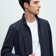EMZ Ordos Contains Mulberry Silk Spring New Light Business Jacket Men's Solid Color Stand Collar Commuting Jacket