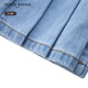Teenie Weenie Kids Bear Children's Clothes Summer Girls' Pleated Denim Skirts Blue 120 cm