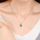 Chiba Jewelry 18k gold diamond malachite pendant gourd gift chic elegant neck jewelry birthday gift for girlfriend 18k gold diamond pendant weighs about 0.4g (subject to actual)