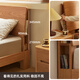
Original solid wood bed Oak Nordic simple master bedroom large double bed 1.5x2m low body bed + mattress 20cm-L701G