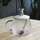 
Glass cup with lid bear cup high-value cup office home coffee cup internet celebrity hot water cup 1 small bear cup (with spoon) 270ml