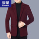 
ROMON Spring and Autumn Woolen Casual Suit Men's Middle-aged Spring and Autumn Woolen Blazer Dad Single Thickened Top 82020 Gray M 170